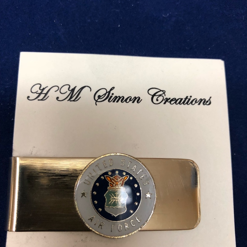 Polished Brass US Air Force Money Clip B-11-3